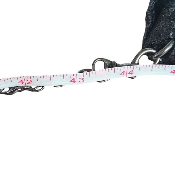 CHARLOTTE RUSSE Bag Shoulder or Clutch Sequins Bow Chain - Picture 12 of 13